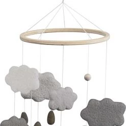 Sebra - Mobiel / Boxmobiel - Wolken Warm Grijs