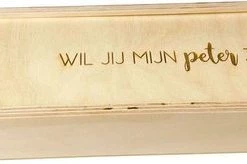 Eigen Label Houten Box "wil Jij Mijn Peter Zijn " Met 2 Paar Fiets Sokken
