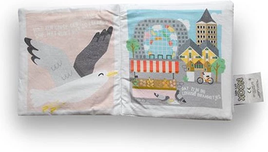 NOOX City Kids Zacht Babyboekje Rotterdam - Fairly Made - In Geschenkverpakking Van Kraft Karton - Duurzaam En Origineel Kraamcadeau 5 NOOX City Kids Zacht Babyboekje Rotterdam - Fairly Made - In Geschenkverpakking Van Kraft Karton - Duurzaam En Origineel Kraamcadeau - Afbeelding 3
