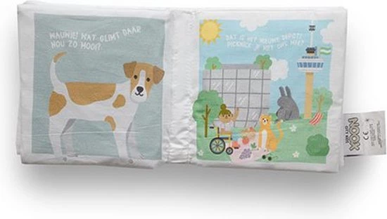 NOOX City Kids Zacht Babyboekje Rotterdam - Fairly Made - In Geschenkverpakking Van Kraft Karton - Duurzaam En Origineel Kraamcadeau 6 NOOX City Kids Zacht Babyboekje Rotterdam - Fairly Made - In Geschenkverpakking Van Kraft Karton - Duurzaam En Origineel Kraamcadeau - Afbeelding 4