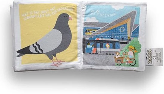 NOOX City Kids Zacht Babyboekje Rotterdam - Fairly Made - In Geschenkverpakking Van Kraft Karton - Duurzaam En Origineel Kraamcadeau 8 NOOX City Kids Zacht Babyboekje Rotterdam - Fairly Made - In Geschenkverpakking Van Kraft Karton - Duurzaam En Origineel Kraamcadeau - Afbeelding 6