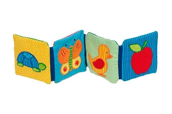 Cause STOFFEN BOEKJE 13x13cm, Met Rammelaar, Pieper En Knisperfolie, In Katoen 5 Cause STOFFEN BOEKJE 13x13cm, Met Rammelaar, Pieper En Knisperfolie, In Katoen - Afbeelding 3