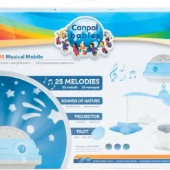 Canpol Babies Elektrische Carrousel Met Projector En Muziekdoos - Slaaptrainer Boxmobiel Blauw Blauw -Goedkope muziekmobielen winkel 550x378