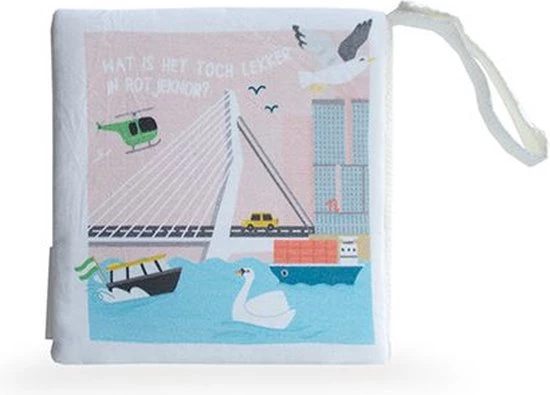 NOOX City Kids Zacht Babyboekje Rotterdam - Fairly Made - In Geschenkverpakking Van Kraft Karton - Duurzaam En Origineel Kraamcadeau 7 NOOX City Kids Zacht Babyboekje Rotterdam - Fairly Made - In Geschenkverpakking Van Kraft Karton - Duurzaam En Origineel Kraamcadeau - Afbeelding 5