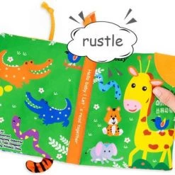 Sozzy Baby Speelgoed/knisperboekje /Educatief Baby Speelgoed /baby Born/boek Voor Kinderen/ Baby Boek /Zacht Speelgoed/Speelgoed Voor Baby/ Boek Met Bijtring/ "jungly Animals" Thema -Goedkope muziekmobielen winkel 550x397 4