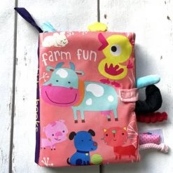 Merkloos MixG | Knisperboekje | Baby | Roze - Boerderijdieren | Engels/English