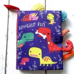 Merkloos MixG | Knisperboekje | Baby | Paars - Dino's | Engels/English