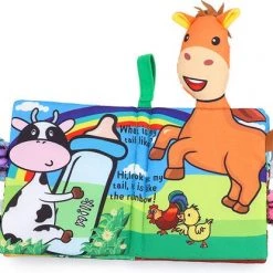 BBSKY Baby Boek/knisperboekje /baby Born/sinterklaas/ Kerstcadeau/boek Voor Kinderen/ Educatief Baby Speelgoed /Zacht Baby Boek /Zacht Speelgoed/Speelgoed Voor Baby/ Speelgoed Voor Kinderen/" Funny Farm" Thema -Goedkope muziekmobielen winkel 550x415