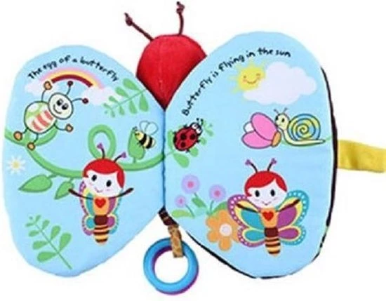 Jollybaby Pluche Baby Speelgoed Vlinder Boekje Met Voelelementen Etc. 5 Jollybaby Pluche Baby Speelgoed Vlinder Boekje Met Voelelementen Etc. - Afbeelding 3