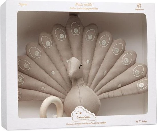 CamCam Copenhagen Cam Cam Copenhagen - Muziekmobiel Pauw - Muziekmobielen - Creme - 14 CamCam Copenhagen Cam Cam Copenhagen - Muziekmobiel Pauw - Muziekmobielen - Creme - - Afbeelding 12