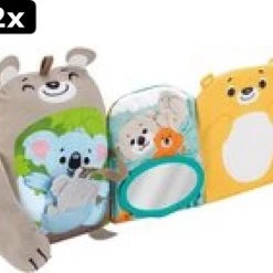 2x Fisher-Price Knuffelbaar Activiteiten Boekje Baby - Baby Speelgoed