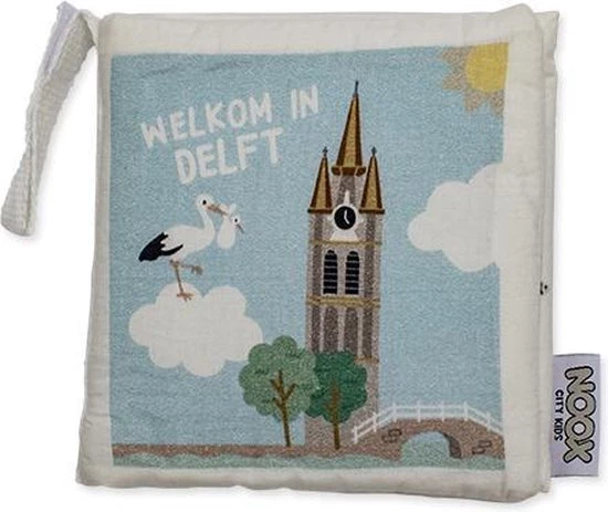 NOOX City Kids Zacht Babyboekje Delft - 100% Katoen - Fairly Made - In Mooie Geschenkverpakking 3 NOOX City Kids Zacht Babyboekje Delft - 100% Katoen - Fairly Made - In Mooie Geschenkverpakking