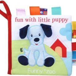 Funny Zoo Baby Speelgoed/knisperboekje /baby Born/Pasen Kinderen/Pasen/ Boek Voor Kinderen/Educatief Baby Speelgoed /Zacht Baby Boek /Zacht Speelgoed/Speelgoed Voor Baby/ Speelgoed Voor Kinderen/zwart En Wit Boek/ "fun With Little Puppy" Thema