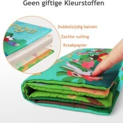 Tumama® Knisperboekje Baby Eerste Jaar “Dieren Vleugels“ Voelboekje - Sinterklaas Kerst Cadeau - Educatief Voel Knisper Boek Speelgoed -Goedkope muziekmobielen winkel 550x489 6