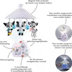 Tiny Love Magical Night 3-in-1 Muziekmobiel Met Projector - Magical Tales - Zwart/Wit -Goedkope muziekmobielen winkel 550x491