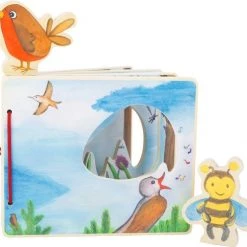 SFC Toys Houten Baby Boekjes / Plaatjes Boek - "het Landschap Vanuit De Lucht" - Interactief - FSC® - Baby Speelgoed Vanaf 1 Jaar