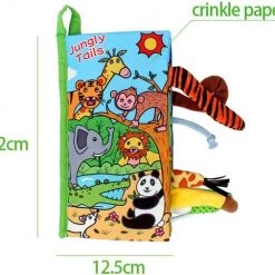 Belepa Baby Boek/knisperboekje /baby Born/sinterklaas/ Kerstcadeau/ Boek Voor Kinderen/ Educatief Baby Speelgoed /Zacht Baby Boek /Zacht Speelgoed/Speelgoed Voor Baby/ Speelgoed Voor Kinderen/"jungle Tails" Thema