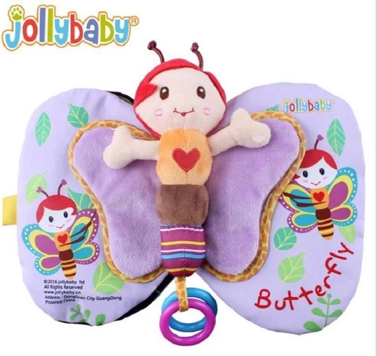 Jollybaby Pluche Baby Speelgoed Vlinder Boekje Met Voelelementen Etc. 4 Jollybaby Pluche Baby Speelgoed Vlinder Boekje Met Voelelementen Etc. - Afbeelding 2