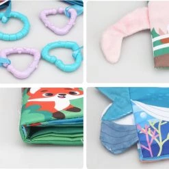 Allerion® Allerion Zachte Boekjes Set – 4 Verschillende – Met Rammelaars En Zachte Onderdelen – Thema Dieren En Dinosaurussen – Ideaal Kraamcadeau -Goedkope muziekmobielen winkel 550x527