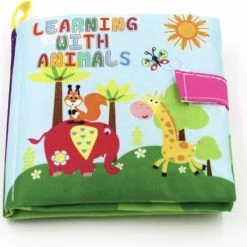 Merkloos Baby Haai - Zachte Eerste Baby Boek - Stof - Dieren - Engels