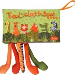 Tumama® Knisperboekje Baby Eerste Jaar “Groen“ Staarten Dieren Voelboekje - Sinterklaas Kerst Cadeau - Educatief Voel Knisper Boek Speelgoed