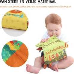 Tumama® Knisperboekje Baby Eerste Jaar “Groen“ Staarten Dieren Voelboekje - Sinterklaas Kerst Cadeau - Educatief Voel Knisper Boek Speelgoed -Goedkope muziekmobielen winkel 550x547 4