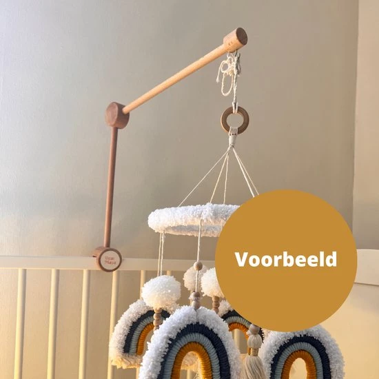 Dearmaya.com - Houten Mobielhouder - Babykamer - Muziekmobiel - 100% Hout - Boxmobiel Standaard - Boxmobiel Houder 7 Dearmaya.com - Houten Mobielhouder - Babykamer - Muziekmobiel - 100% Hout - Boxmobiel Standaard - Boxmobiel Houder - Afbeelding 5