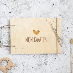 SUS Design Houten Bewaarbundel A5 | Mijn Kaartjes | Kaarten Bewaarbundel | Hartje