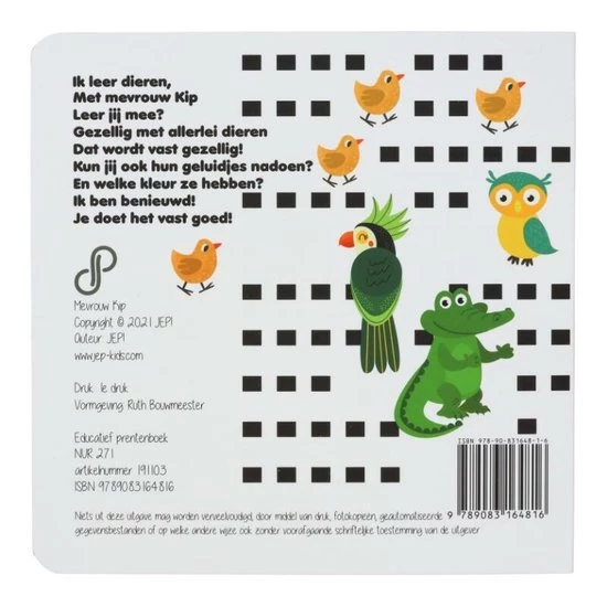 Jacqueline Pieterson Jep-Kids Leer Dieren Met Mevrouw Kip 191103 9 Jacqueline Pieterson Jep-Kids Leer Dieren Met Mevrouw Kip 191103 - Afbeelding 7