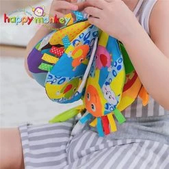 Happy Monkey Baby Bijtspeelgoed/rammelaar/ Bijtring/ Baby Speelgoed/schoencadeautjes Sinterklaas/ Sinterklaas/kerstcadeau/baby Cadeau/kraamcadeau/ Licht Grijs Olifant -Goedkope muziekmobielen winkel 550x550 344