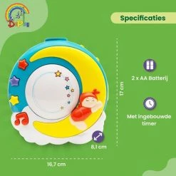 DEPLAY Baby Slaap Projector – Nachtlampje Kinderen – Sterrenhemel – Boxmobiel Voor Baby, Peuter En Kleuter 1 -3 Jaar– Galaxy Projector -Goedkope muziekmobielen winkel 550x550 377