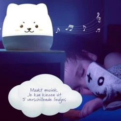Kamyra® Nachtlampje Kinderen Projector - Sterrenprojector Muziek - Kinderkamer - Baby -6 Projecties-Nachtlamp Draadloos - 120x120x116mm -Goedkope muziekmobielen winkel 550x550 436