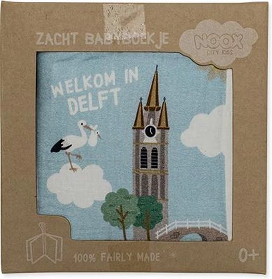 NOOX City Kids Zacht Babyboekje Delft - 100% Katoen - Fairly Made - In Mooie Geschenkverpakking 4 NOOX City Kids Zacht Babyboekje Delft - 100% Katoen - Fairly Made - In Mooie Geschenkverpakking - Afbeelding 2