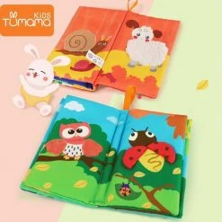Tumama® Knisperboekje Baby Eerste Jaar “Dieren Vachten“ Voelboekje - Sinterklaas Kerst Cadeau - Educatief Voel Knisper Boek Speelgoed -Goedkope muziekmobielen winkel 550x571 1
