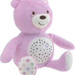 Chicco First Dreams Knuffel Beer Projector - Roze -Goedkope muziekmobielen winkel 550x599 2
