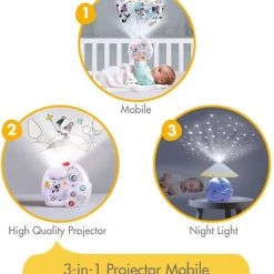 Tiny Love Magical Night 3-in-1 Muziekmobiel Met Projector - Magical Tales - Zwart/Wit -Goedkope muziekmobielen winkel 550x618