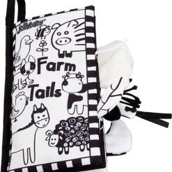 Jollybaby Baby Speelgoed/kinderboekenweek/ Baby Born/boek Voor Kinderen/ Schoencadeautjes Sinterklaas/ Sinterklaas/ Kerstcadeau/Educatief Baby Speelgoed /Zacht Baby Boek /Zacht Speelgoed/Speelgoed Voor Baby/ Zwart En Wit Boek / "farm Tails" Thema