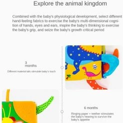 Sozzy Baby Speelgoed/knisperboekje /Educatief Baby Speelgoed /baby Born/boek Voor Kinderen/ Baby Boek /Zacht Speelgoed/Speelgoed Voor Baby/ Boek Met Bijtring/ "jungly Animals" Thema -Goedkope muziekmobielen winkel 550x643