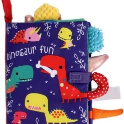 Babysweet 3D Dinosaurus Stoffen Boekje- Baby- Dierentuin- Babyboekje- Leerzam-dinosaurus-papier Geluid- Cadeau-dino
