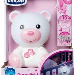 Chicco Nachtlampje Dreamlight Bear Meisjes 14 Cm Wit/roze -Goedkope muziekmobielen winkel 550x663 1