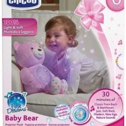 Chicco First Dreams Knuffel Beer Projector - Roze -Goedkope muziekmobielen winkel 550x667 2