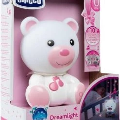Chicco Nachtlampje Dreamlight Bear Meisjes 14 Cm Wit/roze -Goedkope muziekmobielen winkel 550x670 3
