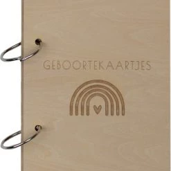 Monkiezz Houten Geboortekaartjes Bewaarbundel - 148 X 210 Mm - Regenboog