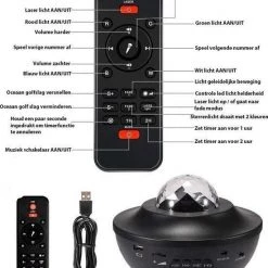 Merkloos Sterrenprojector Bluetooth - Sterrenlamp -Goedkope muziekmobielen winkel 550x679 1