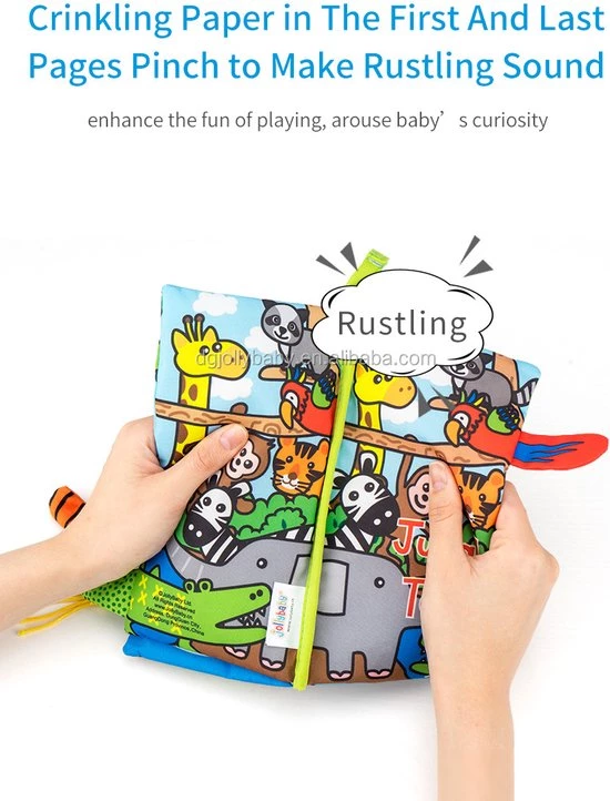 Jollybaby Baby Speelgoed/knisperboekje /baby Born/boek Voor Kinderen/ /Educatief Baby Speelgoed /Zacht Baby Boek /Zacht Speelgoed/Speelgoed Voor Baby/ Speelgoed Voor Kinderen/ "Jungle Tails" Thema 7 Jollybaby Baby Speelgoed/knisperboekje /baby Born/boek Voor Kinderen/ /Educatief Baby Speelgoed /Zacht Baby Boek /Zacht Speelgoed/Speelgoed Voor Baby/ Speelgoed Voor Kinderen/ "Jungle Tails" Thema - Afbeelding 5