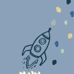 Merkloos Jep-Kids Oudblauw Vriendenboekje Voor Jongens 190812