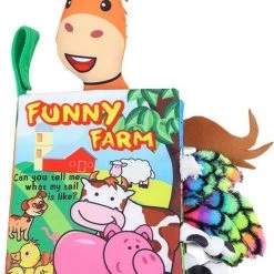 BBSKY Baby Boek/knisperboekje /baby Born/sinterklaas/ Kerstcadeau/boek Voor Kinderen/ Educatief Baby Speelgoed /Zacht Baby Boek /Zacht Speelgoed/Speelgoed Voor Baby/ Speelgoed Voor Kinderen/" Funny Farm" Thema