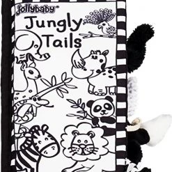 Jollybaby Baby Speelgoed/kinderboekenweek/ Baby Born/boek Voor Kinderen/schoencadeautjes Sinterklaas/ Sinterklaas/ Kerstcadeau/Educatief Baby Speelgoed /Zacht Baby Boek /Zacht Speelgoed/Speelgoed Voor Baby/ Zwart En Wit Boek / "Jungle Tails" Thema
